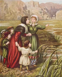 Christiana und Mercy am Sumpf der Verzweiflung, Illustration aus 